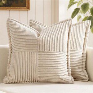 Decorative Throw Pillow Covers for Couch Bed Livingroom 18x18 Inch Set